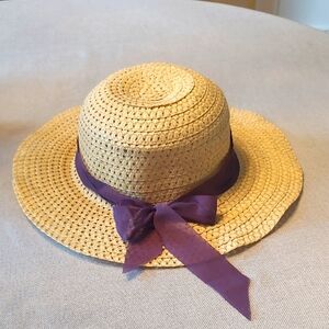 Ladies Sunhat With Purple Band